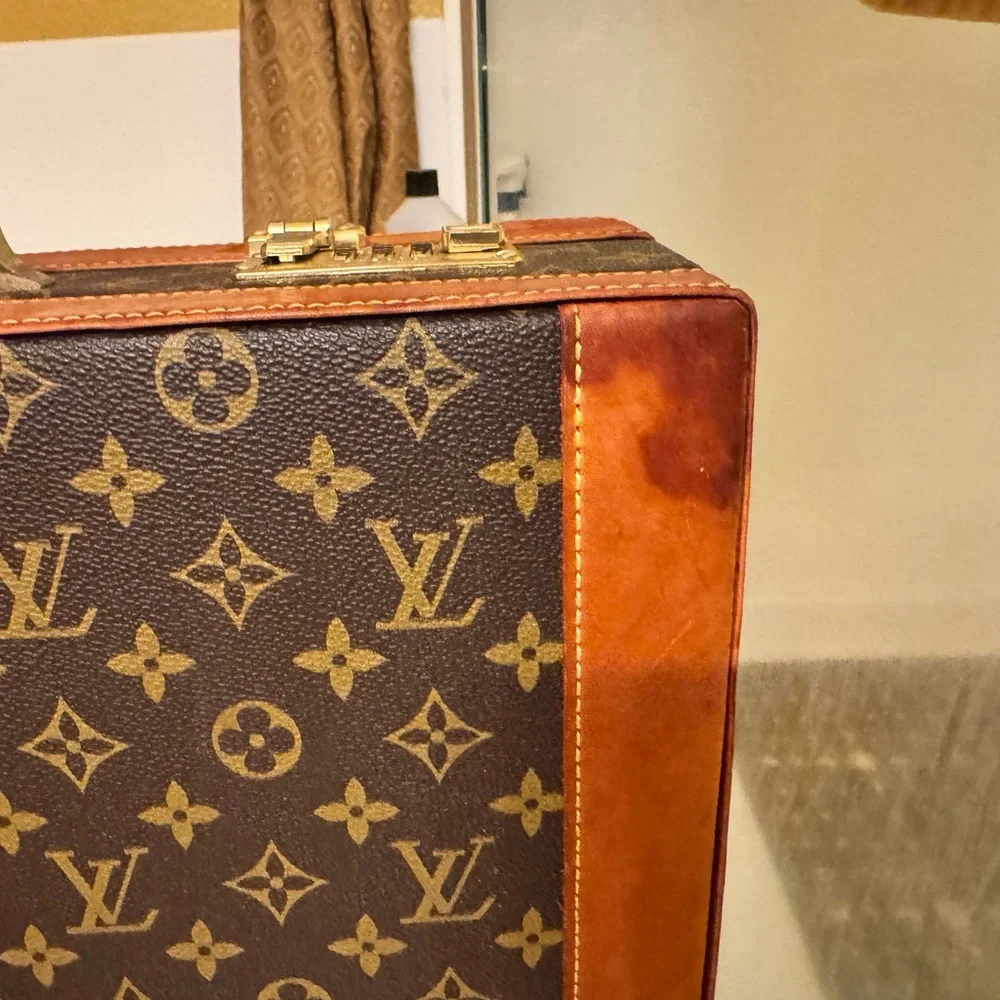 Louis Vuitton Brown and Tan Monogram Briefcase